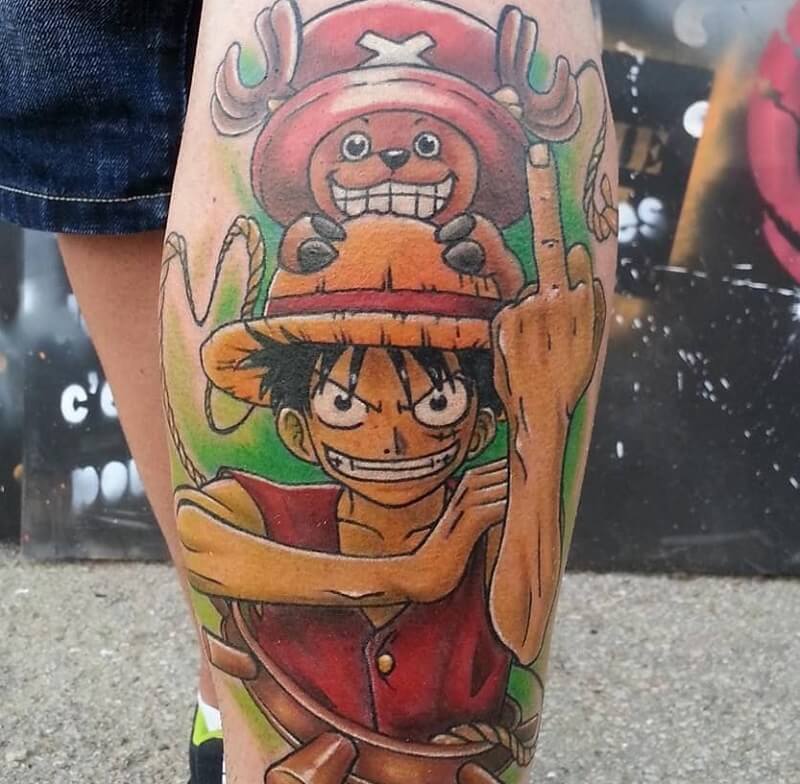 Hình xăm One Piece ngộ nghĩnh đáng yêu
